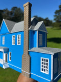 Miniature COLOR HO-Scale Lorelai House plus Garage Victorian Mansion Built Assembled w/ Garage Stars Hollow