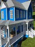 Miniature COLOR HO-Scale Lorelai House plus Garage Victorian Mansion Built Assembled w/ Garage Stars Hollow