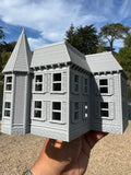 Miniature #38 Gray HO-Scale Neibolt House IT Victorian Mansion Built Assembled