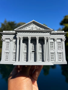 Small Miniature First Bank of the United States Hamilton N-Scale 1:150 Built Model Gray