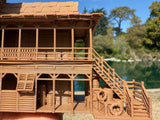 Small Miniature N-Scale Brown Jungle Navigation Theme Park Attraction Cruise building 1/160