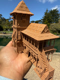 Small Miniature N-Scale Brown Jungle Navigation Theme Park Attraction Cruise building 1/160