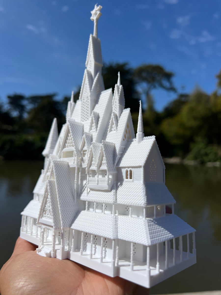 Small White Arendelle Castle Norway N-Scale Built Assembled Fantasy #1 ...