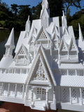 Small White Arendelle Castle Norway N-Scale Built Assembled Fantasy #10