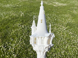 Miniature White N-Scale Rapunzel Tower Built Assembled Fantasy #12