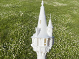 Miniature White N-Scale Rapunzel Tower Built Assembled Fantasy #12