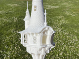 Miniature White N-Scale Rapunzel Tower Built Assembled Fantasy #12