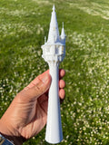 Miniature White N-Scale Rapunzel Tower Built Assembled Fantasy #12