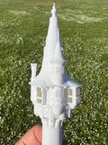 Miniature White N-Scale Rapunzel Tower Built Assembled Fantasy #12