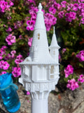 Miniature White HO-Scale Rapunzel Tower Built Assembled Fantasy #12