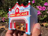 COLOR N-Scale Victorian Main Street Penny Arcade Shop Train Layout 1:160