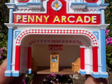 COLOR N-Scale Victorian Main Street Penny Arcade Shop Train Layout 1:160