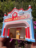 COLOR N-Scale Victorian Main Street Penny Arcade Shop Train Layout 1:160