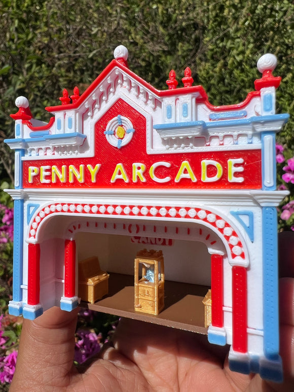 COLOR N-Scale Victorian Main Street Penny Arcade Shop Train Layout 1:160