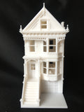 Miniature San Francisco Painted Lady #1 Victorian White House HO Scale Assembled INCLUDING INTERIORS!