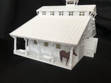 Miniature HO Scale Old West #6 Frontier Livery Stable Barn Assembled w/ Interior